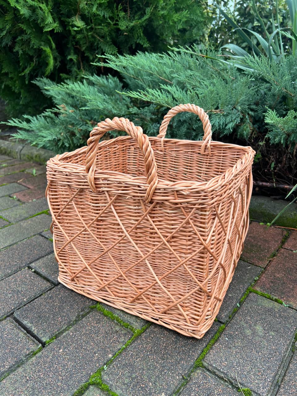 Корзина с ручками плетеная из лозы Бежевый (29011480) - фото 11 Корзина с ручками плетеная из лозы Бежевый (29011480) - фото 11