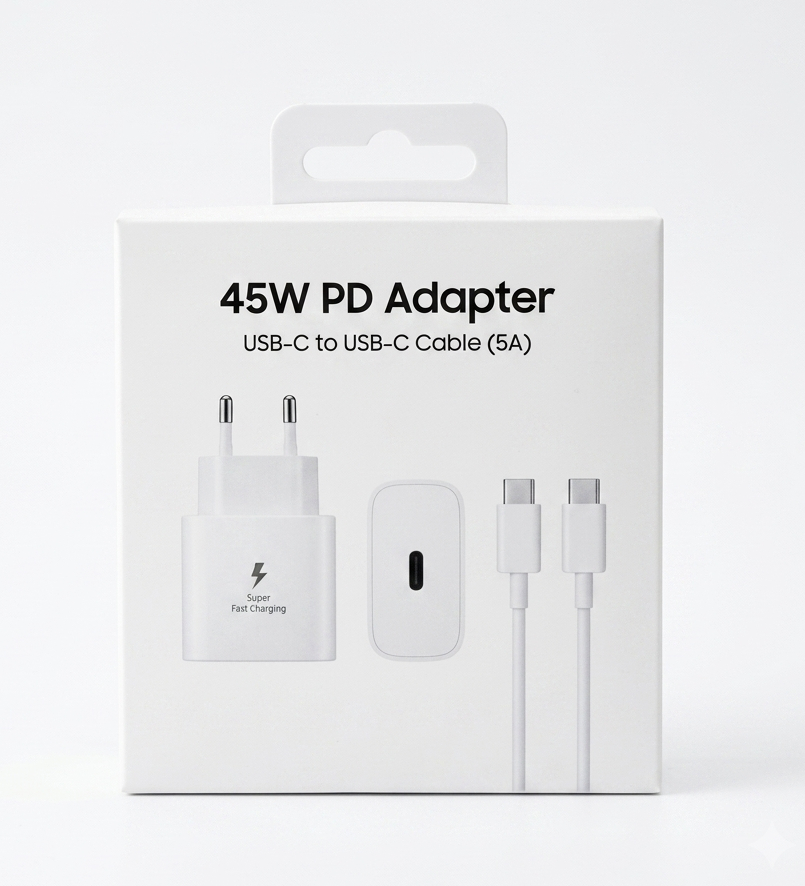 Зарядное устройство Travel Charger адаптер 1 порт USB-C 45W кабель USB-C 5A Белый - фото 5 Зарядное устройство Travel Charger адаптер 1 порт USB-C 45W кабель USB-C 5A Белый - фото 5