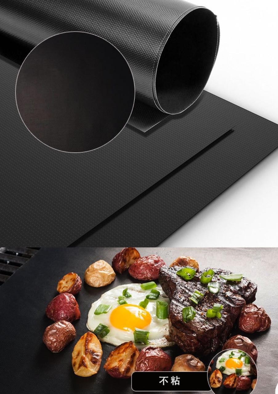 Килимок для гриля антипригарний BBQ grill sheet тефлоновий 33х40 см Чорний (2527164309) - фото 3