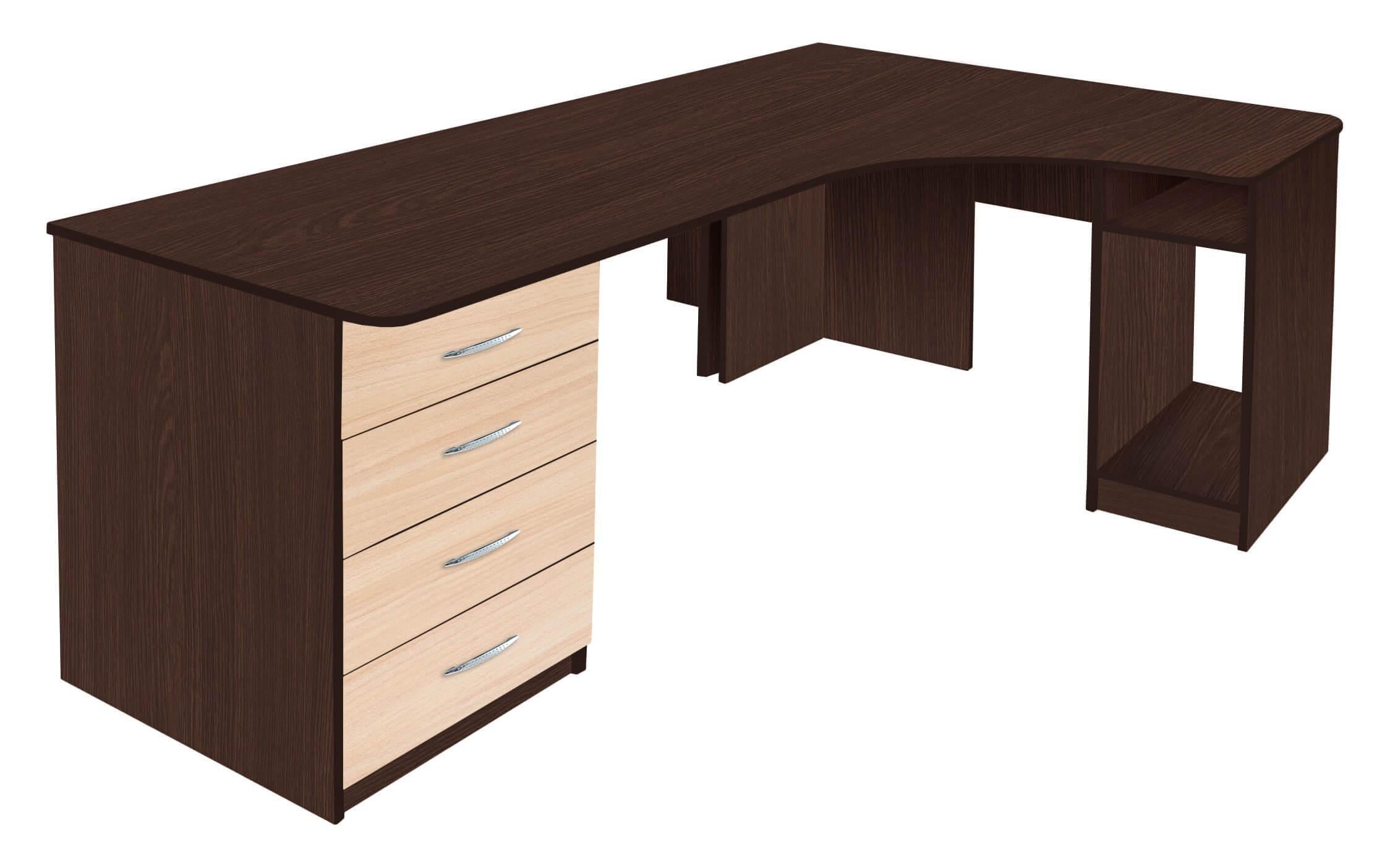 Стол компьютерный МАКСИ-МЕбель угловой Рэтт плюс Венге магия/Дуб молочный (5103275)