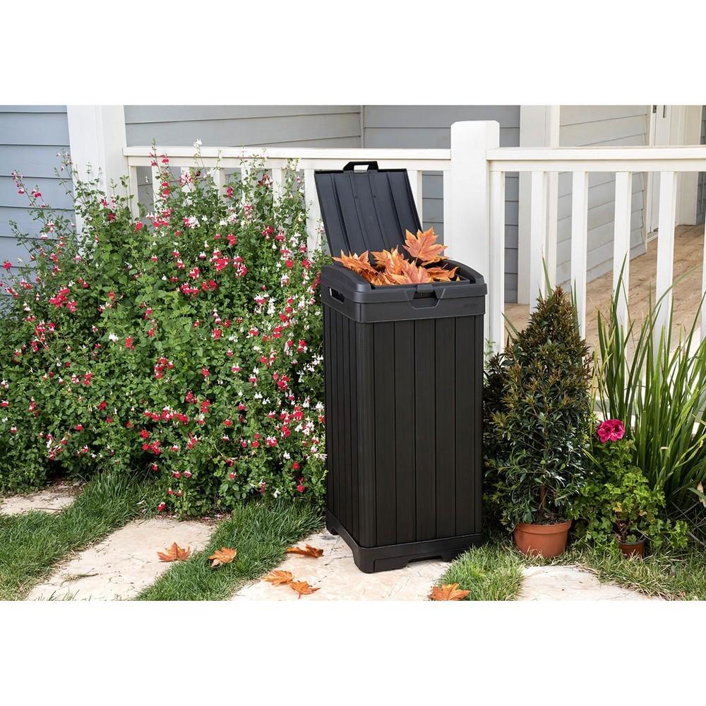 Контейнер для сміття Keter Baltimore Waste Bin 125 л Чорний (236997) - фото 4