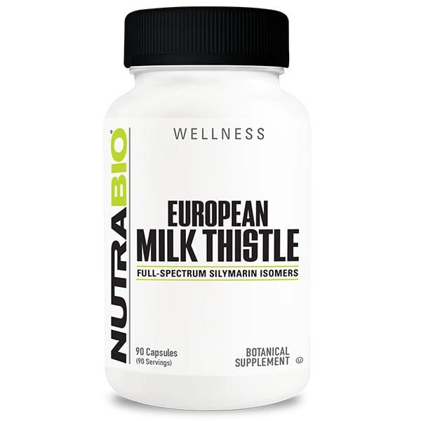 Натуральна добавка для спорту NutraBio Milk Thistle Full Spectrum Silymarin Isomers 90 капс. (000027219)
