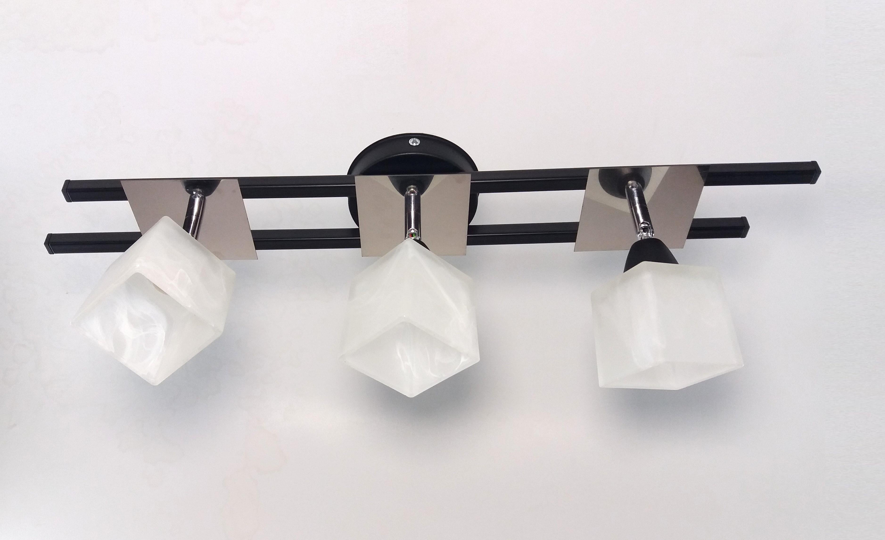 Люстра металлическая Милениум хром/3 на 3 плафона Черный