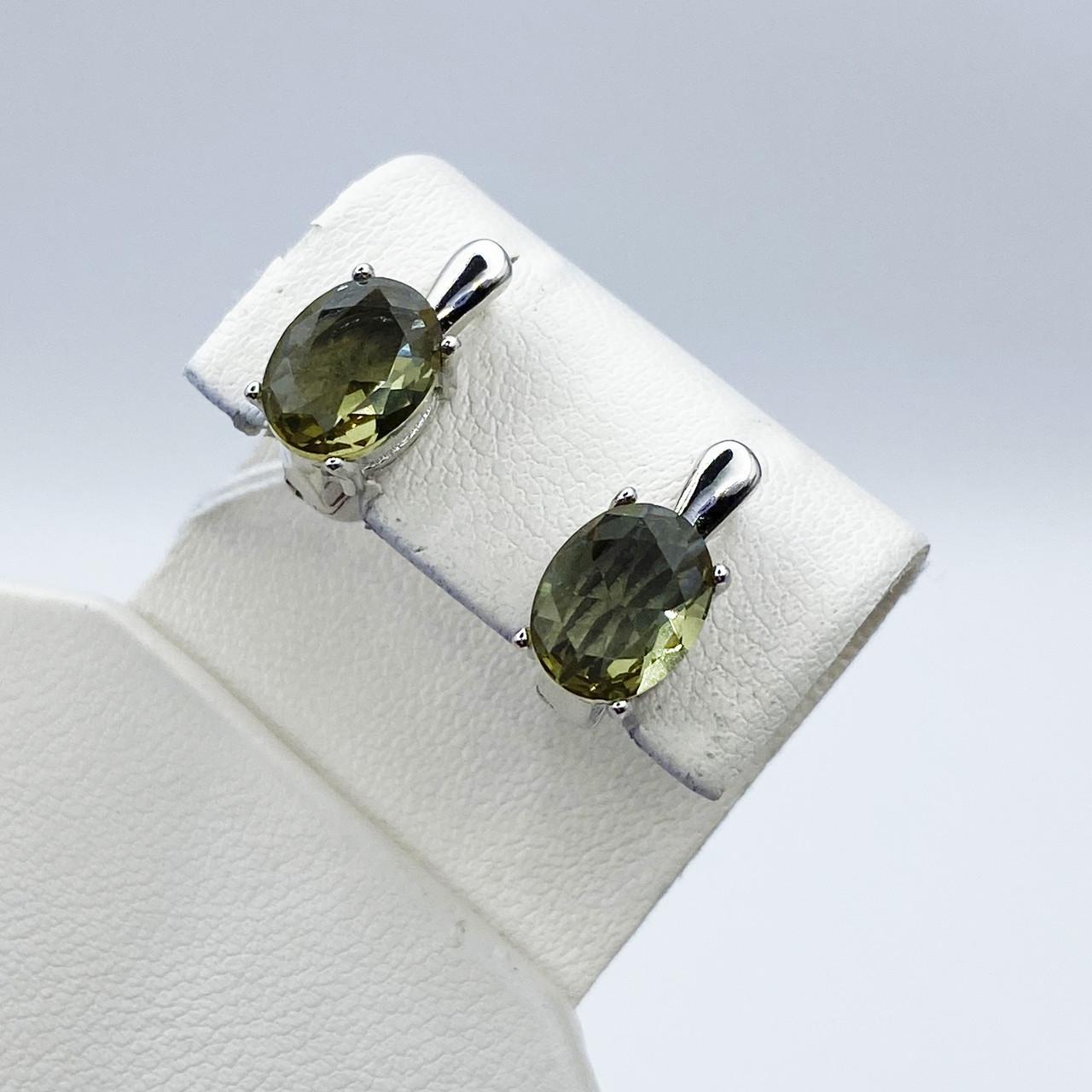 Серьги серебряные с султанитом 4,05 г (2213439491)
