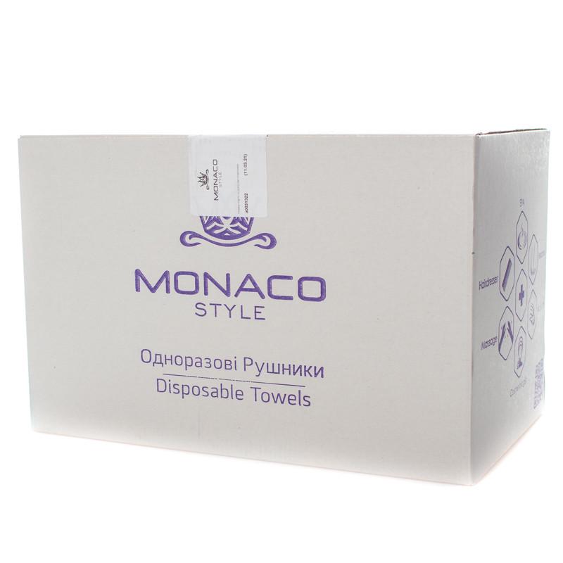 Рушник одноразовий Monaco Style 40х70 см 100 шт. гладкий Білий (00105)