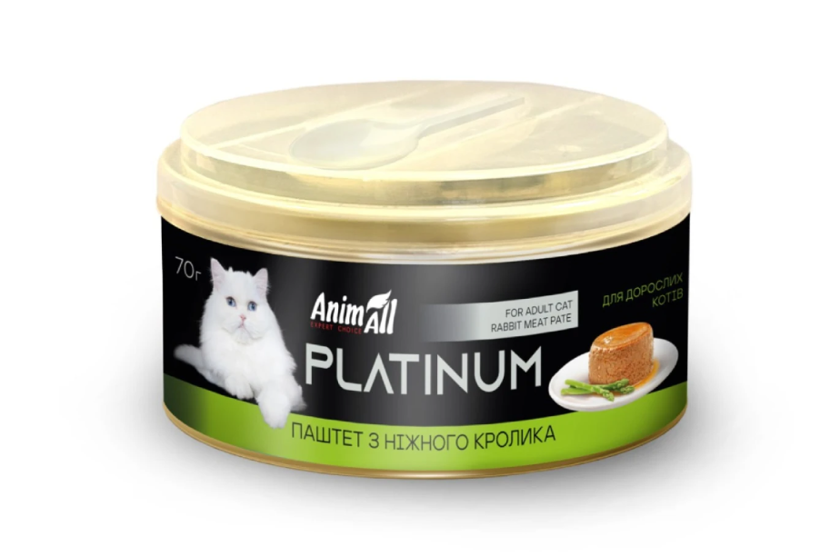 Паштет для котов AnimAll Platinum из кролика 70 г