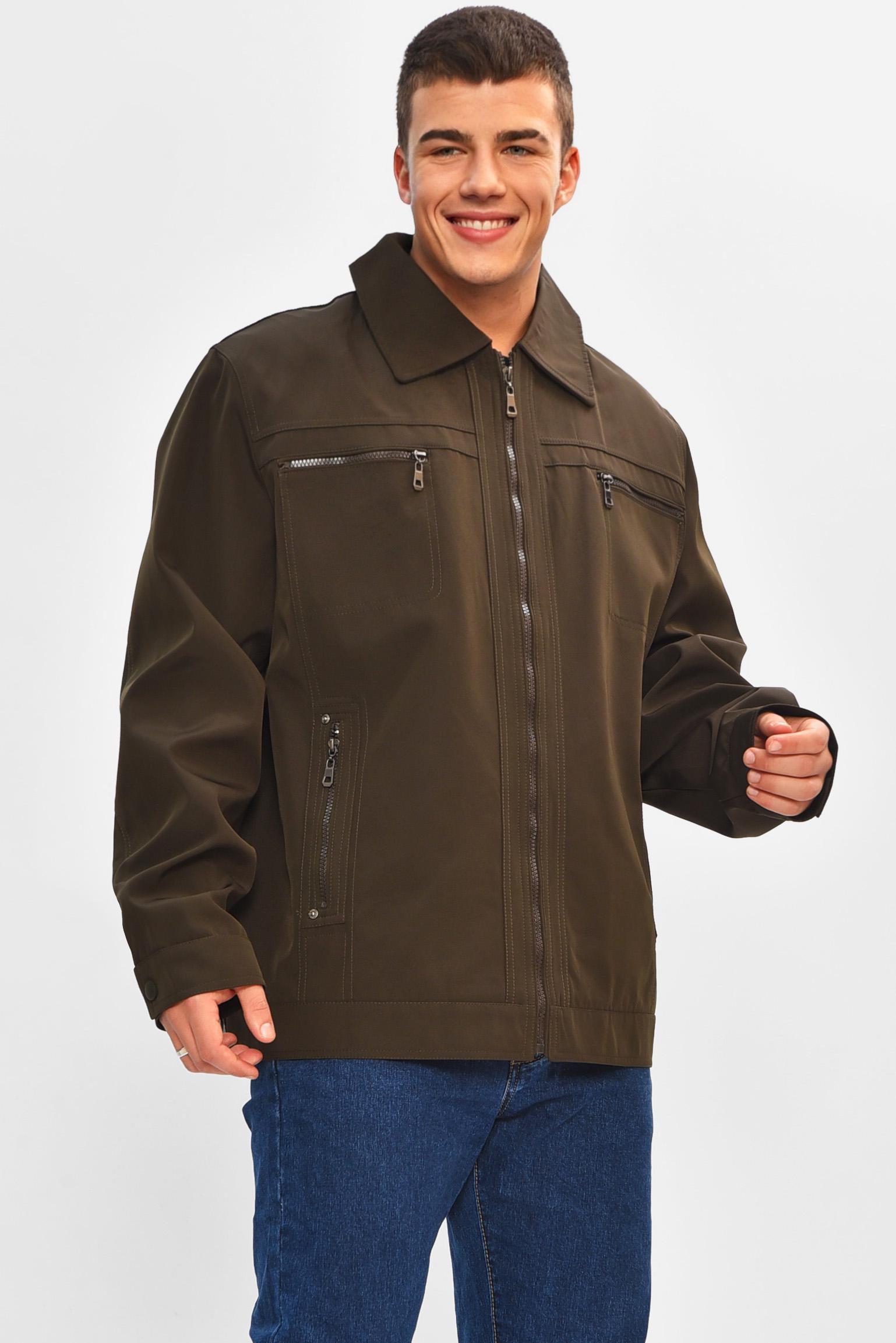 Куртка мужская демисезонная полубатальная 4XL Хаки (207055) - фото 2 Куртка мужская демисезонная полубатальная 4XL Хаки (207055) - фото 2