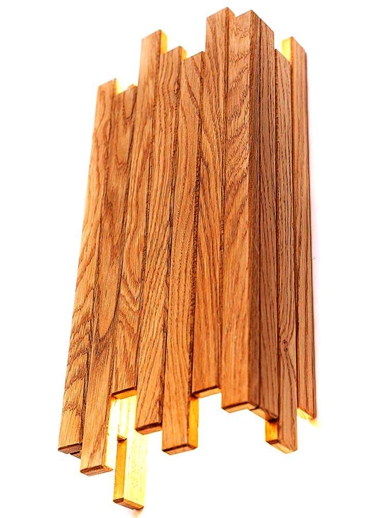 Світильник настінний з дерева Парідж Сієна (БРА-000405)