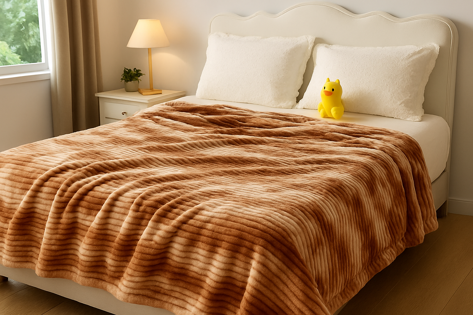 Плед флисовый полуторный Волна 160х210 см Молочный шоколад (F-1-106-80/lchoc) - фото 3 Плед флисовый полуторный Волна 160х210 см Молочный шоколад (F-1-106-80/lchoc) - фото 3