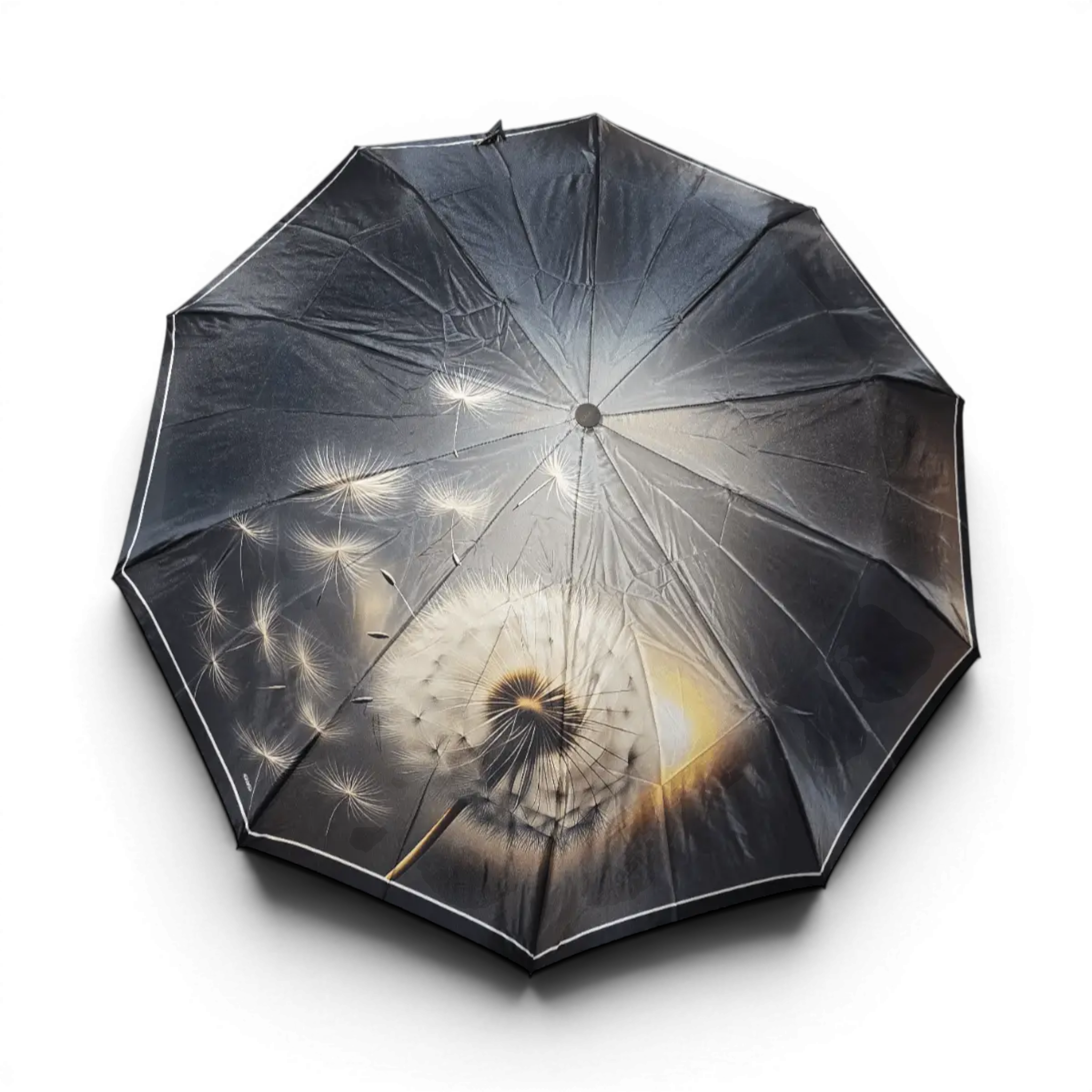 Женский зонт-автомат Elephants Dandelion 34046 Black на 10 спиц
