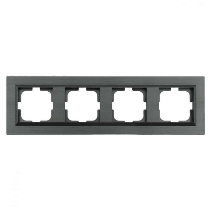 Рамка на 4 секции Ovivo Electric QUANTUM Серый магнит