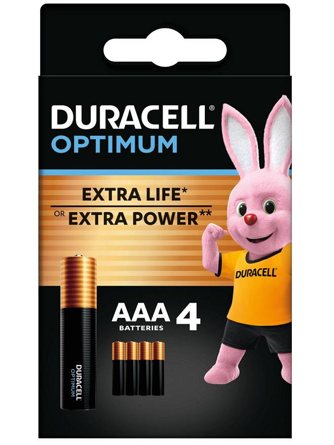 Батарейки Duracell AAA/LR03 Optimum 1,5V 4 шт. (271849)