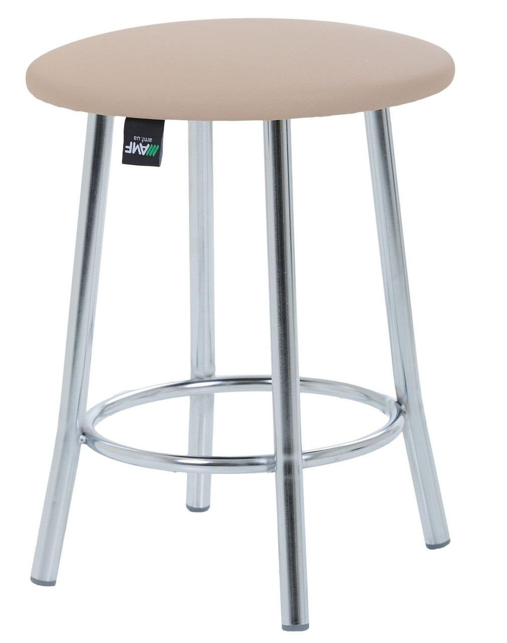 Табурет Таллі шкiрозамiнник Бежевий/Хром - фото 3 Табурет Таллі шкiрозамiнник Бежевий/Хром - фото 3