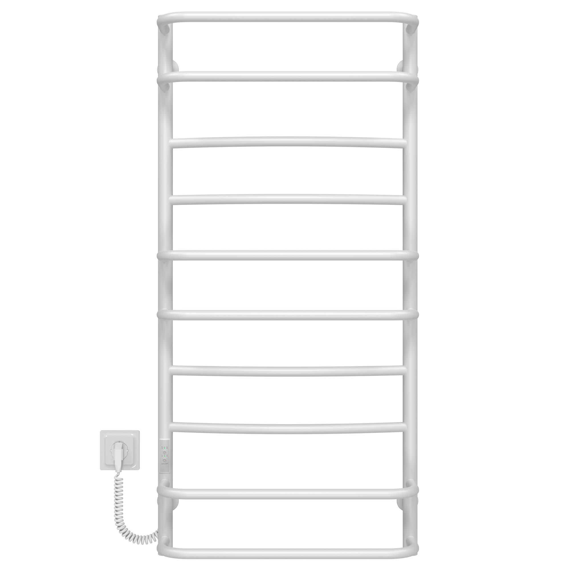 Полотенцесушитель электрический Deffi Аквамикс П10 WD03 левое подключение нержавеющая сталь 500х1100 мм Белый (C.AM.110.50.10.E.W.L.3)