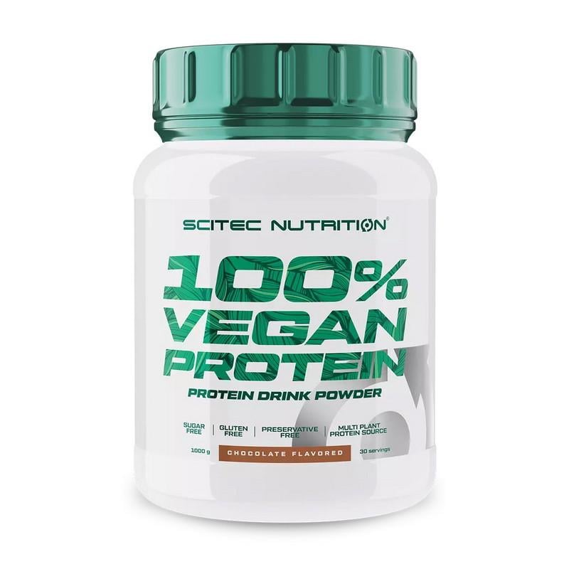 Протеїн рослинний Scitec Nutrition 100% Vegan Protein шоколад 1 кг (21683-01)