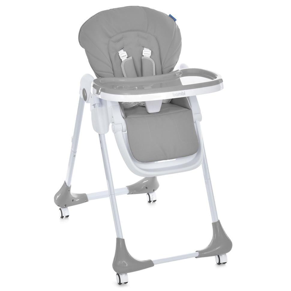 Стульчик для кормления Bambi на колесах Темно-серый