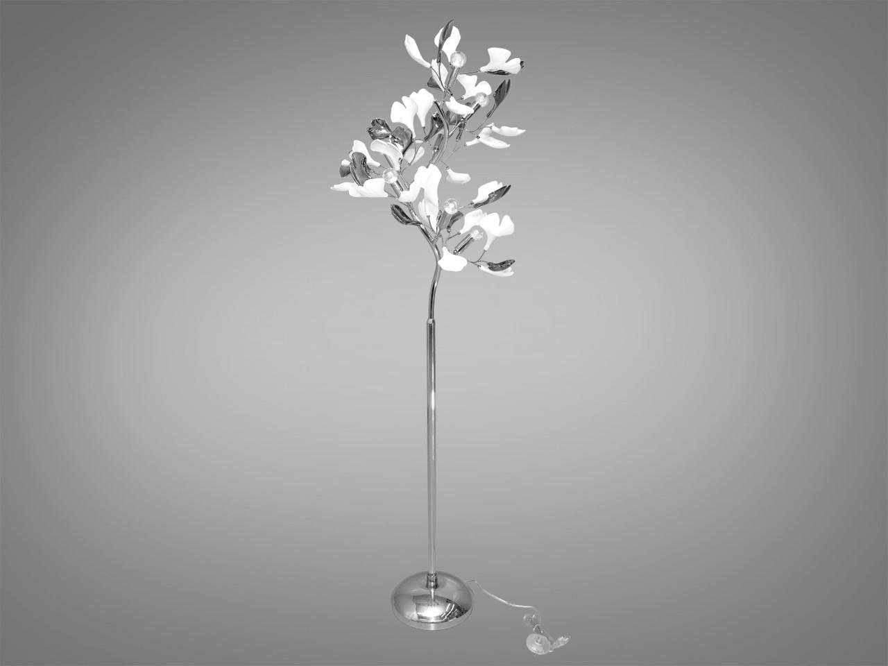 Торшер с керамическими элементами на 7 ламп Хром (7161-7FHR-LS)