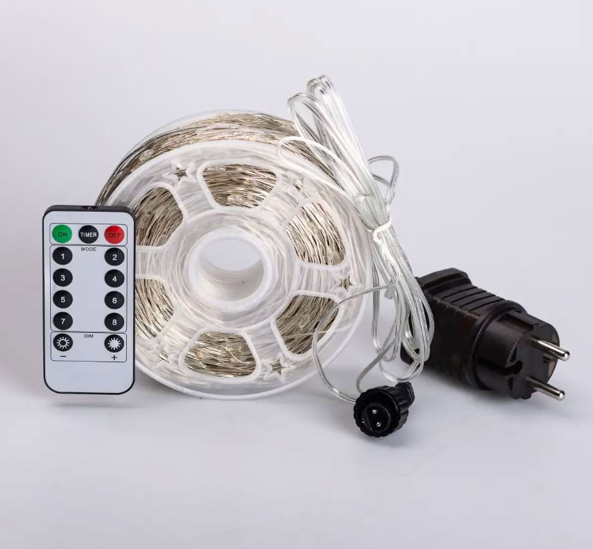 Гирлянда Роса нить с пультом 2000 LED 200 м от сети Синий - фото 9 Гирлянда Роса нить с пультом 2000 LED 200 м от сети Синий - фото 9