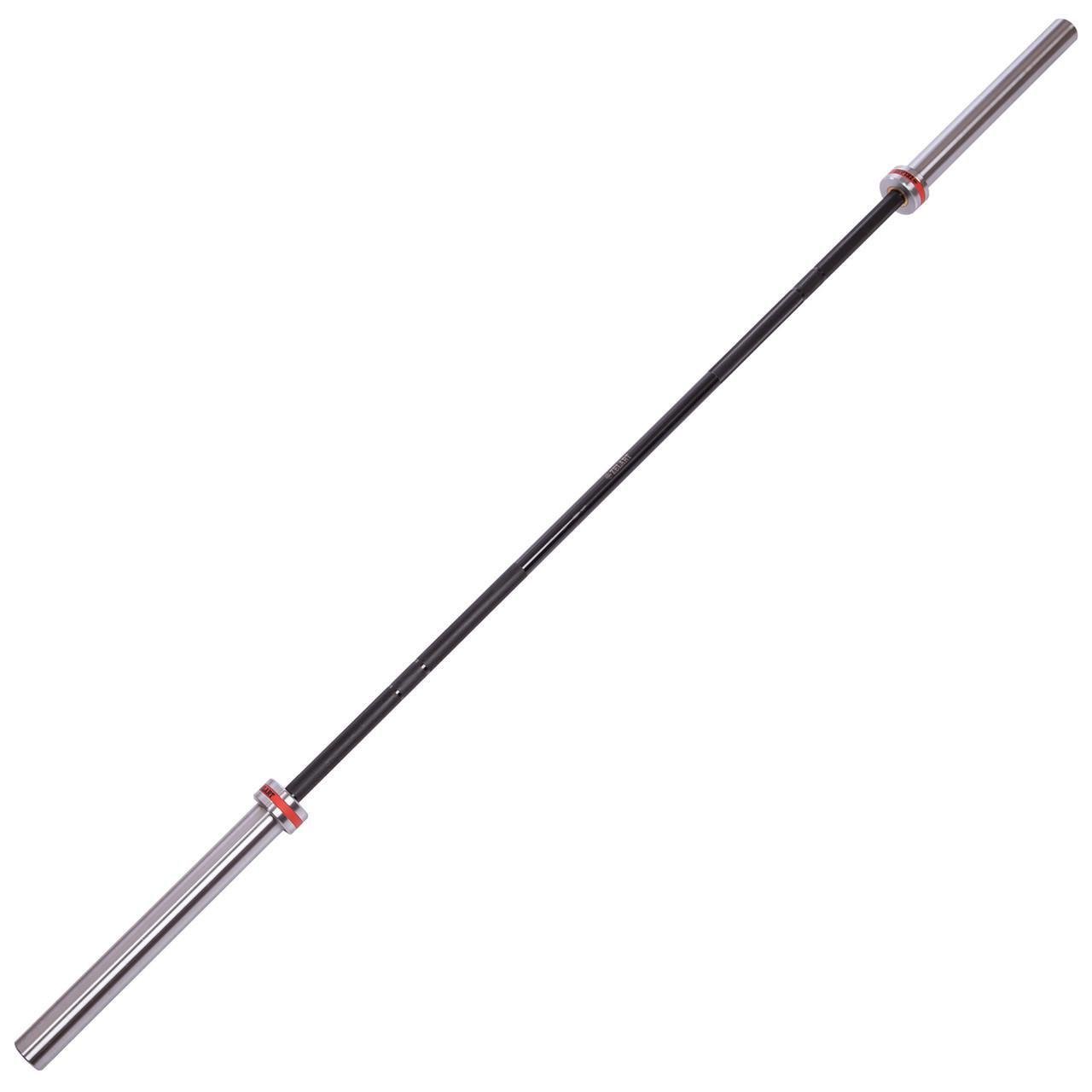 Гриф для штанги стальной хромированный олимпийский профессиональный прямой с подшипником 2,2 м ø50 мм (2532855084)