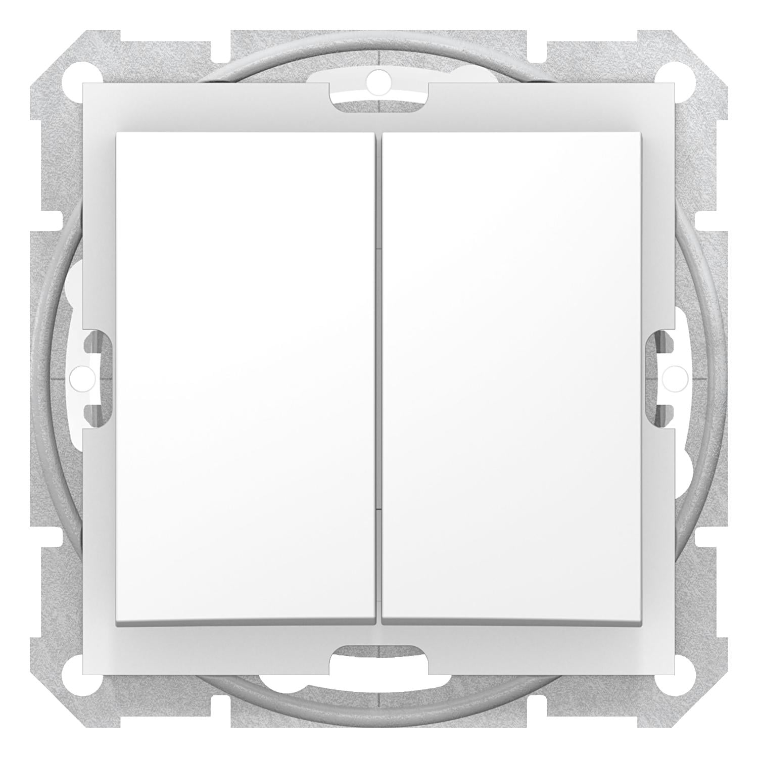Выключатель двухклавишный Schneider Electric Sedna IP44 Белый (SDN0300421) Выключатель двухклавишный Schneider Electric Sedna IP44 Белый (SDN0300421)