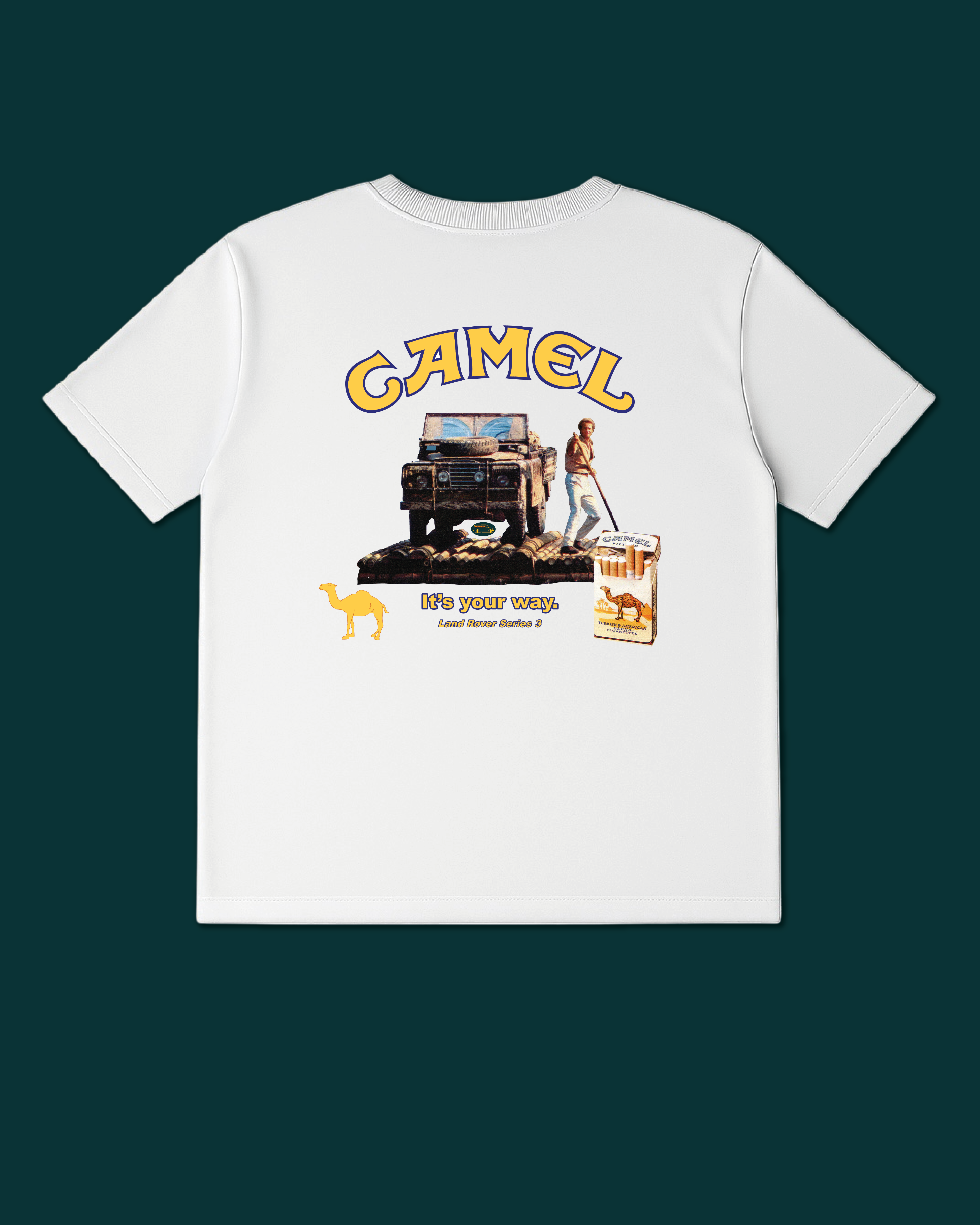 Футболка MEAN LTD Camel expedition Land Rover Series 3 XL Белый (MLD0018101) - фото 6 Футболка MEAN LTD Camel expedition Land Rover Series 3 XL Белый (MLD0018101) - фото 6