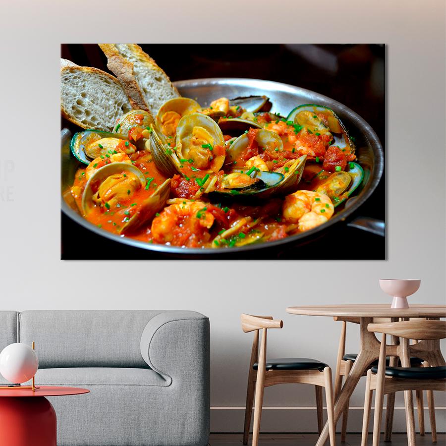 Настенний декор Вкусные острые мидии 80x54 см (A504-1)