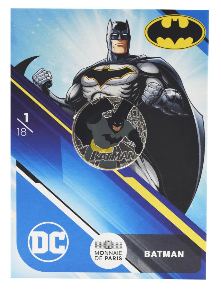 Колекційна монета Франція 10 євро 2025 срібло UNC Комікси DC-1/18-Batman-Бетмен (М24201)