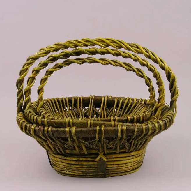 Комплект кошиків Flora 3 шт. Зелений (8999)