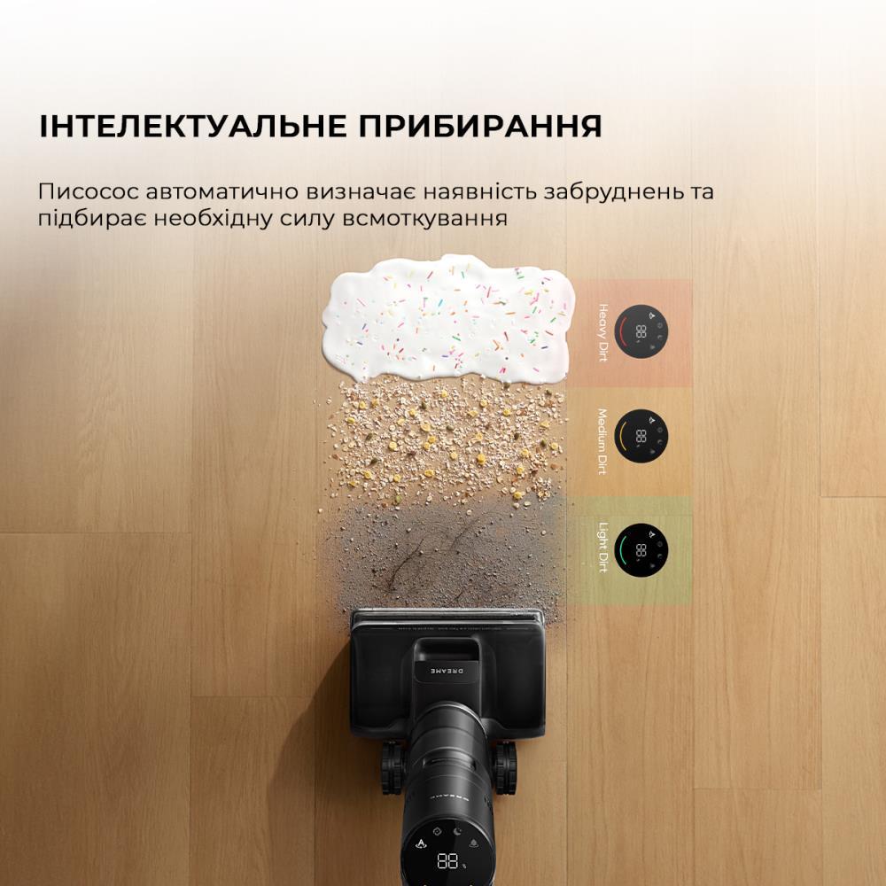 Пилосос акумуляторний миючий Dreame H12 Pro Flex Reach HHR44A Black - фото 8 Пилосос акумуляторний миючий Dreame H12 Pro Flex Reach HHR44A Black - фото 8