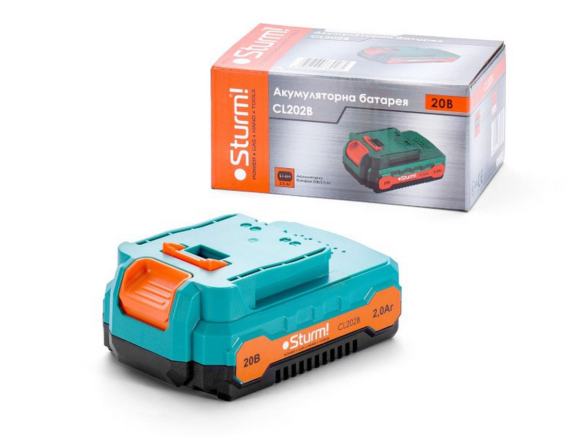 Акумуляторна батарея Li-Ion 20В 2 Aч Sturm CL202B (шур421) - фото 2 Акумуляторна батарея Li-Ion 20В 2 Aч Sturm CL202B (шур421) - фото 2