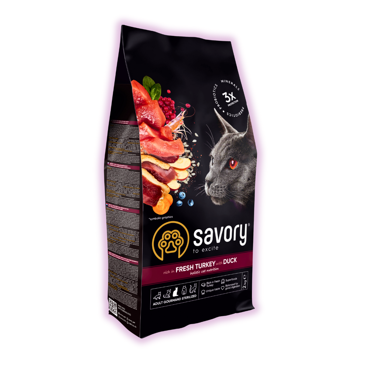 Корм сухой для стерилизованных кошек Savory с индейкой и уткой 2 кг (29732837) - фото 1 Корм сухой для стерилизованных кошек Savory с индейкой и уткой 2 кг (29732837) - фото 1