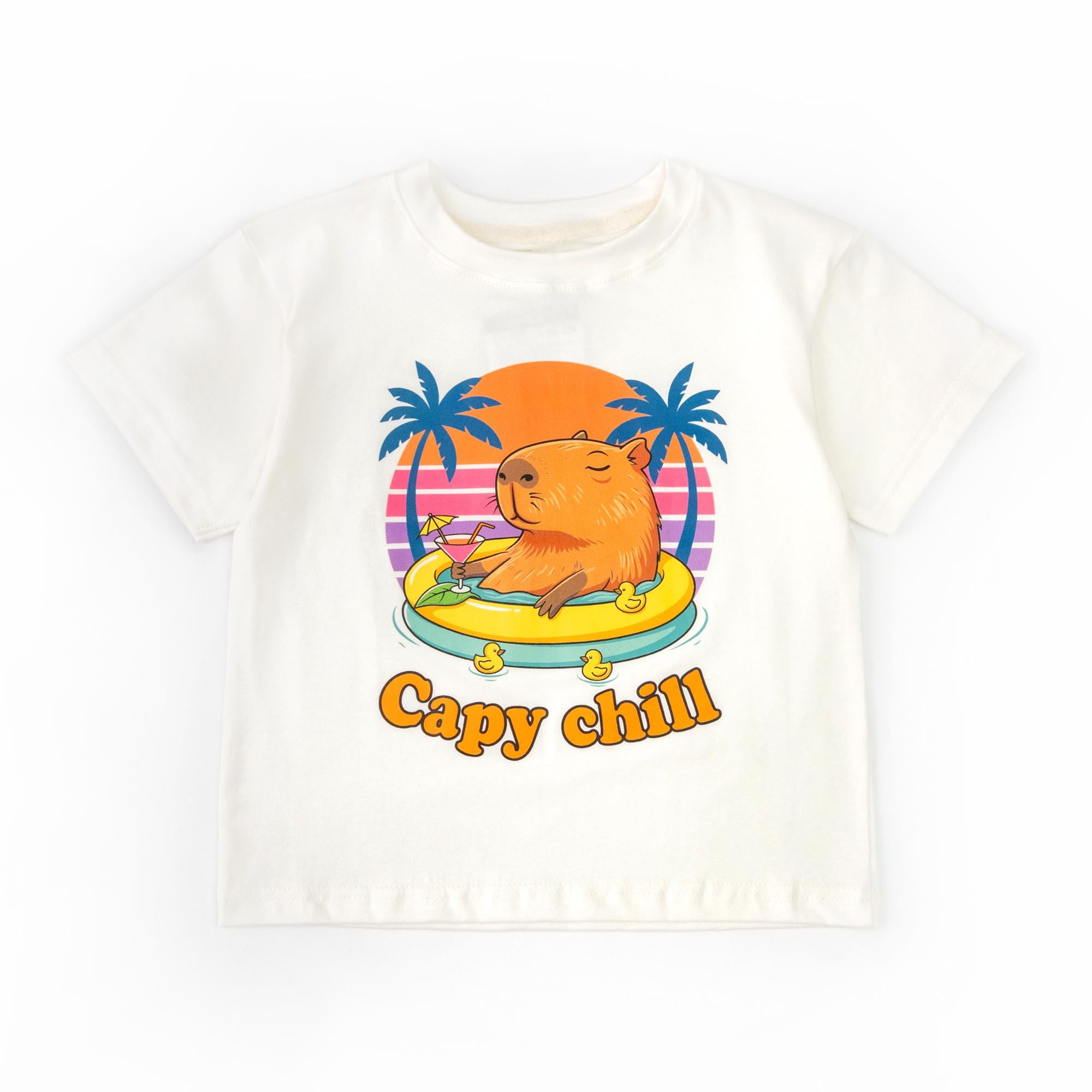Футболка детская Dexter's с капибарой Capybara chill 152508 116 см Молочный (714201374)