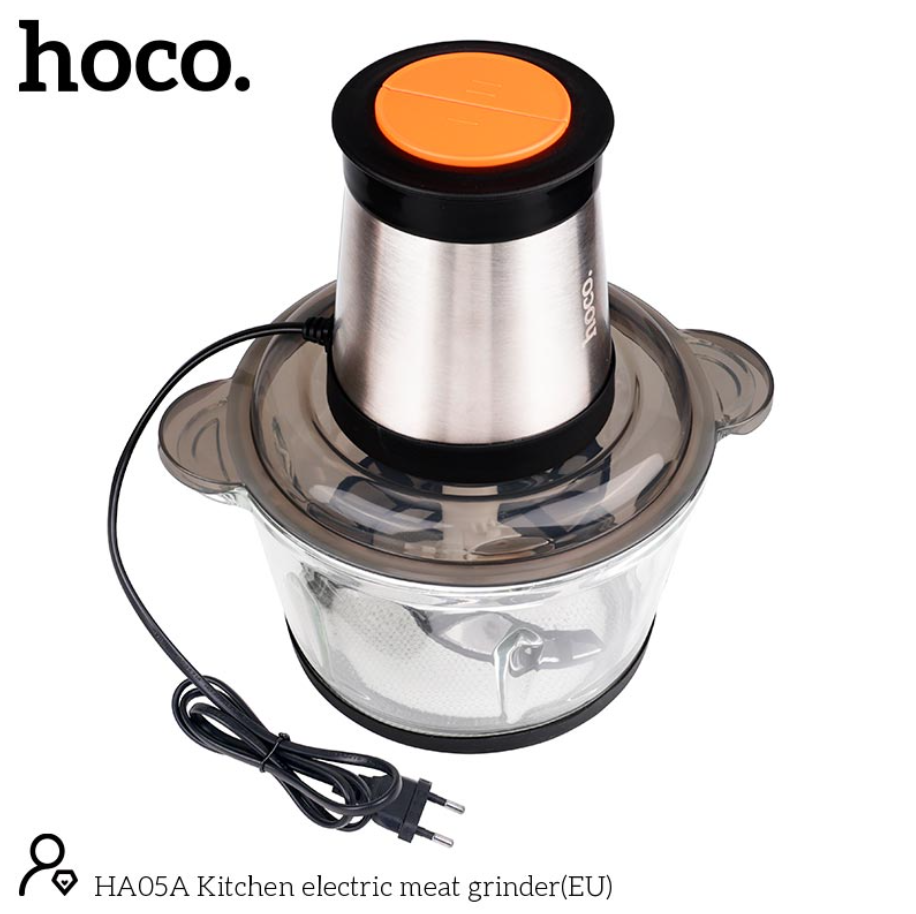 Измельчитель для блюд Hoco HA05A Kitchen electric meat grinder 300W 2 л Серебряный - фото 2