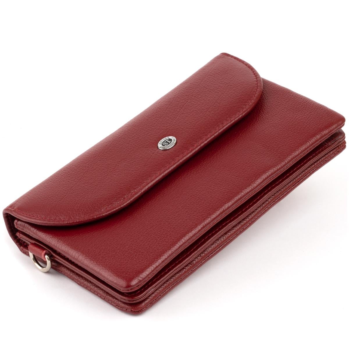 Клатч женский ST Leather 19318 кожа Бордовый (47256)