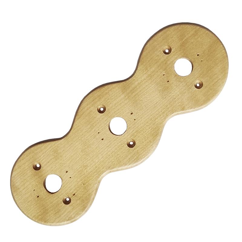 Рамка деревянная на 3 поста для накладных выключателей и розеток SOFTY Светлая береза