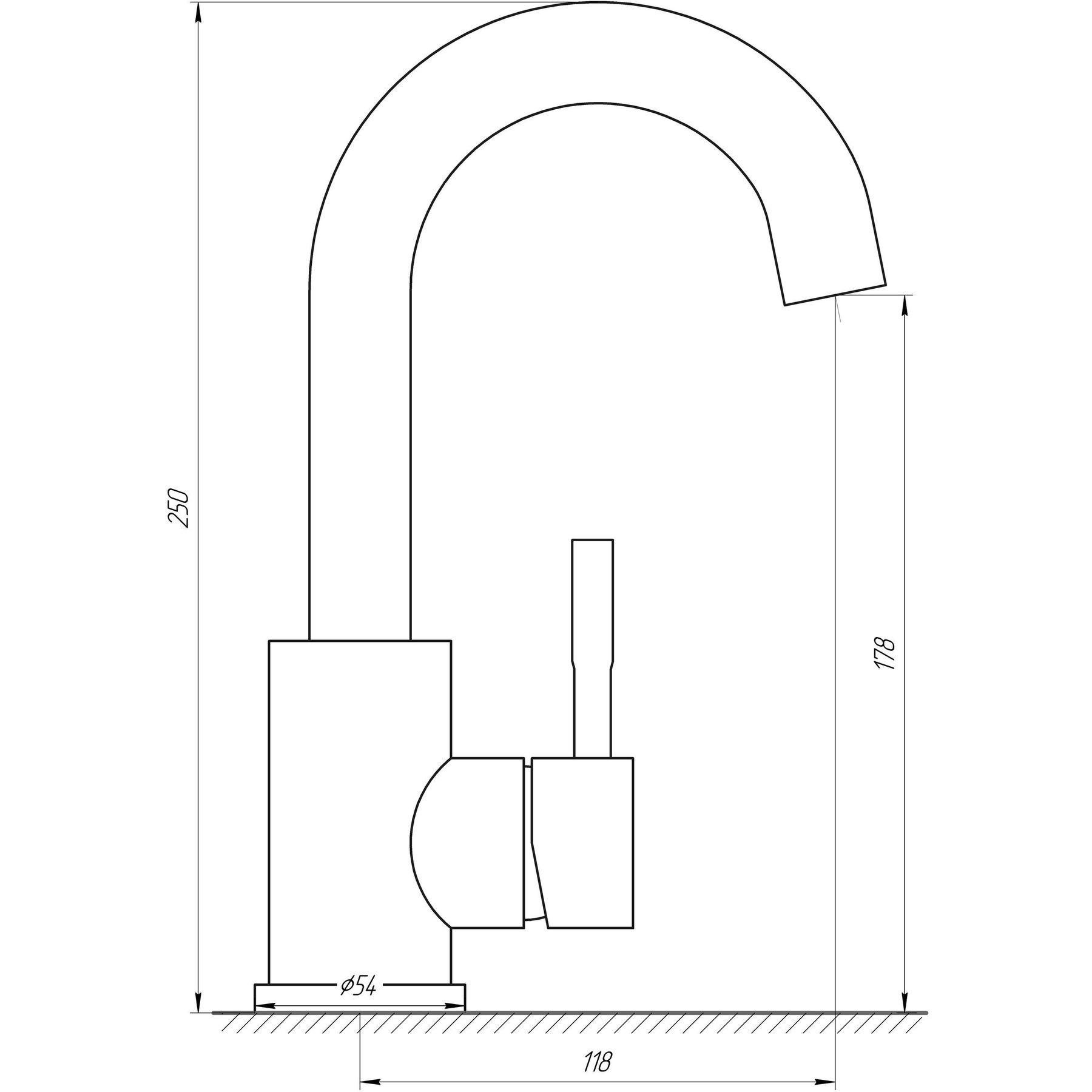 Смеситель для кухни EcoMix ALPEN AISI-101S-WH (000025994) - фото 5