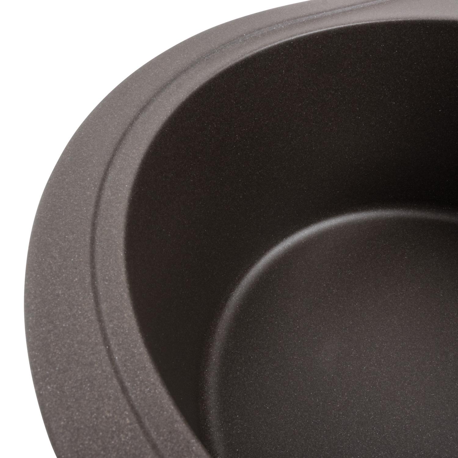 Мийка кухонна Platinum PLS-A39616 гранітна овальна 575x465 мм Коричневий (25962933) - фото 5 Мийка кухонна Platinum PLS-A39616 гранітна овальна 575x465 мм Коричневий (25962933) - фото 5