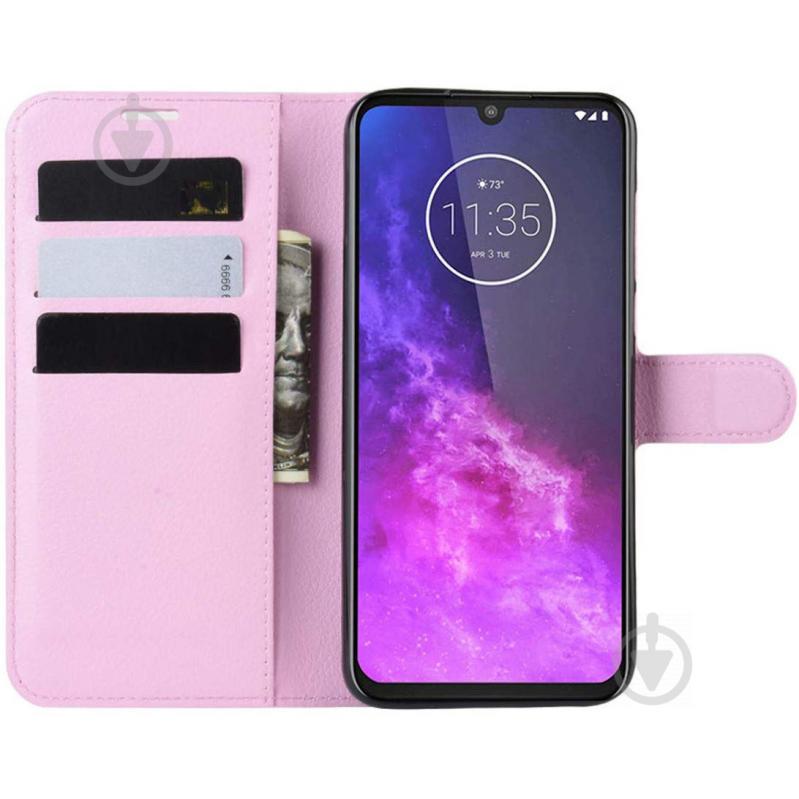 Чохол-книжка Litchie Wallet для Motorola One Zoom Pink (hub_DRmn26349) - фото 4