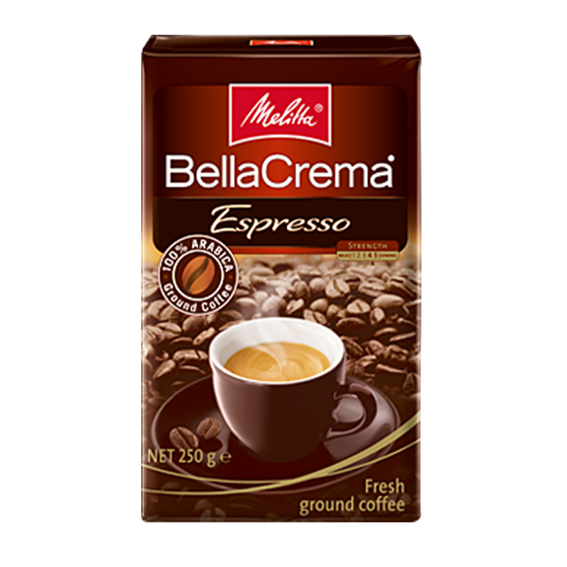 Кава мелена Melitta BellaCrema Espresso 100% арабіка 250г - фото 1