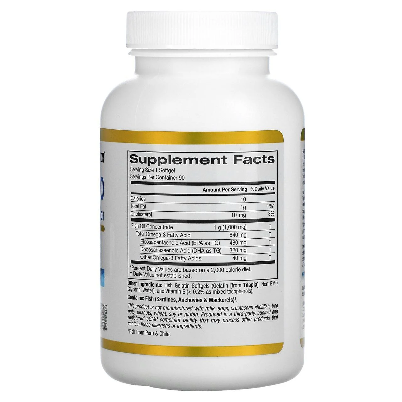 Кислоти жирні омега Omega 800 California Gold Nutrition 1000 мг 90 капсул