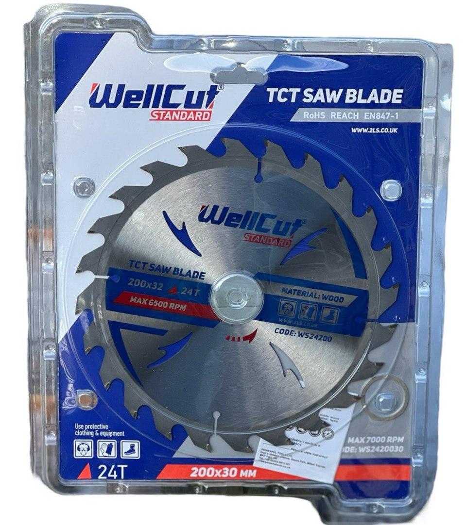 Диск пильный по дереву WellCut Standard 200х32 24T (31642225)