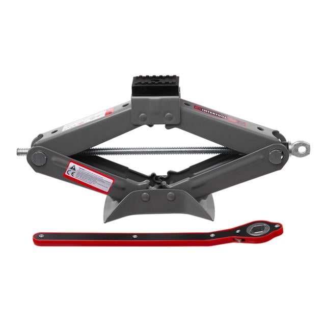 Домкрат механічний ромбоподібний Intertool 2 т з тріскачкою гумовий упор (GT0185)