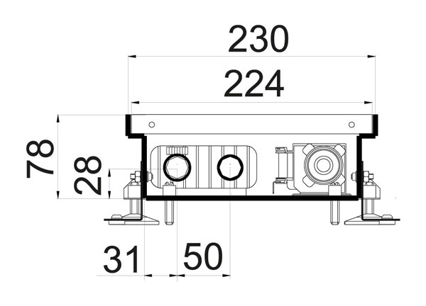 Конвектор внутрішньопідлоговий Polvax Kv 230.2000.78 - фото 2