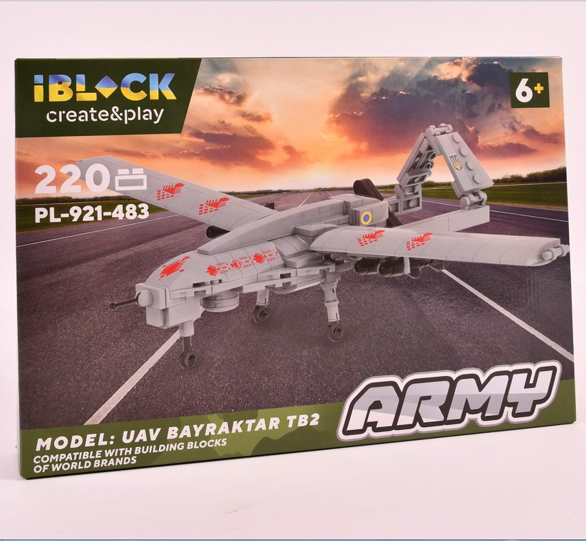 Конструктор дитячий Iblock Військовий Ударний БПЛА Байрактар 220 дет. (28443418)