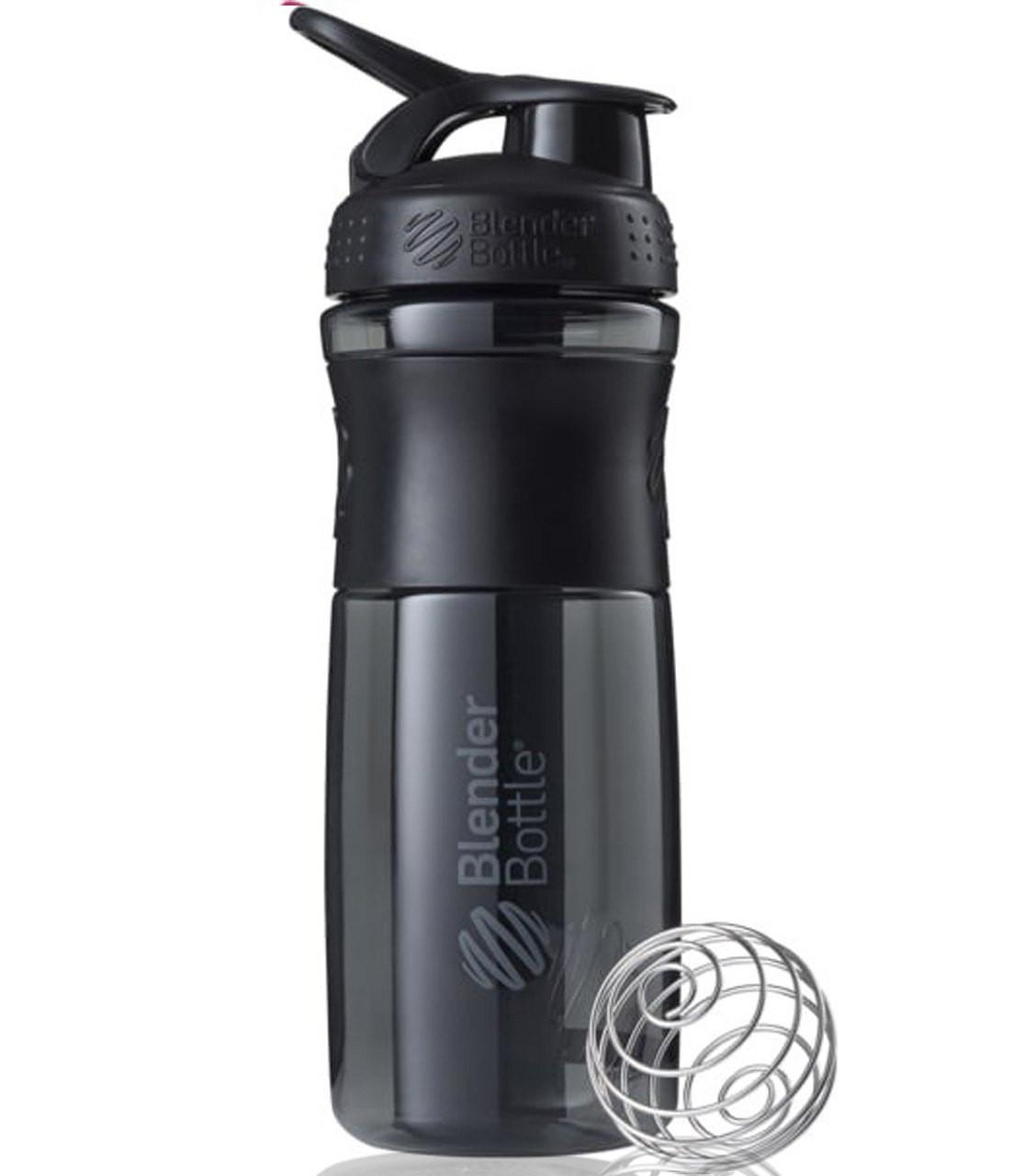 Шейкер спортивный Blender Bottle SportMixer 28 oz 820 мл Black - фото 2