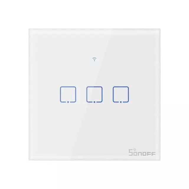 Wi-Fi выключатель Sonoff TX T2 три канала сенсорный