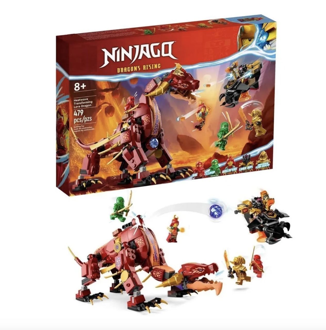 Конструктор Ninjago Вулканічний Дракон-трансформер Хітвейва 479 деталей (2651827416) - фото 2