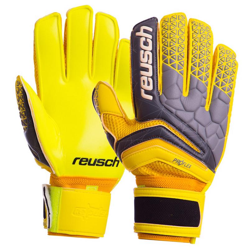 Вратарские перчатки FB-915 с защитными вставками р. 9 Лимонно-серый (57429064)