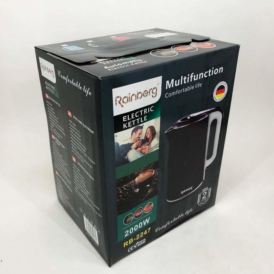 Электрочайник Rainberg RB-2247 2000 Вт 2 л Баклажан (ws67737) - фото 4