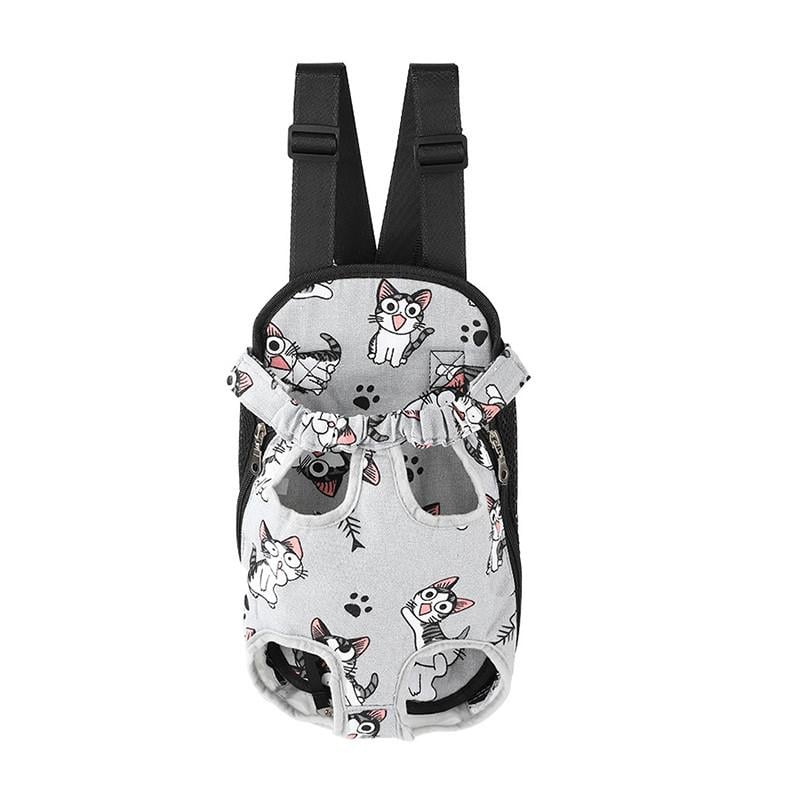 Рюкзак-кенгуру для котів та собак Lesko SY210814 Cat M Gray Рюкзак-кенгуру для котів та собак Lesko SY210814 Cat M Gray